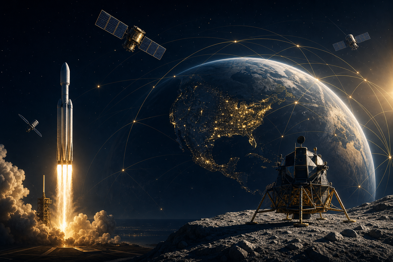AUM 상위 3개 미국 우주 테마 ETF(NASA·UFO·ARKX)를 린치·버핏 관점으로 비교. 2035년 1.8조 달러 우주 경제, SpaceX IPO 촉매, 스코어카드·슬리브 배분안을 제시하는 심층 분석.